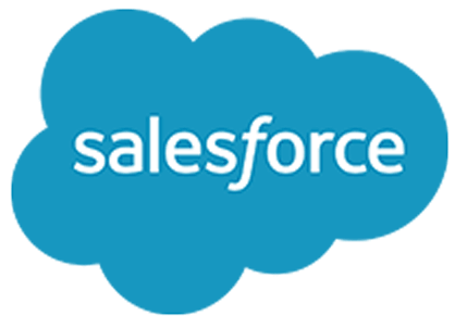 a blue cloud with the word Salesforce on it - the Salesforce logo